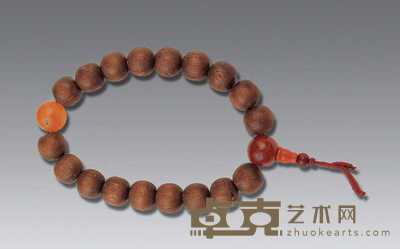 清 沉香木手串 长34cm